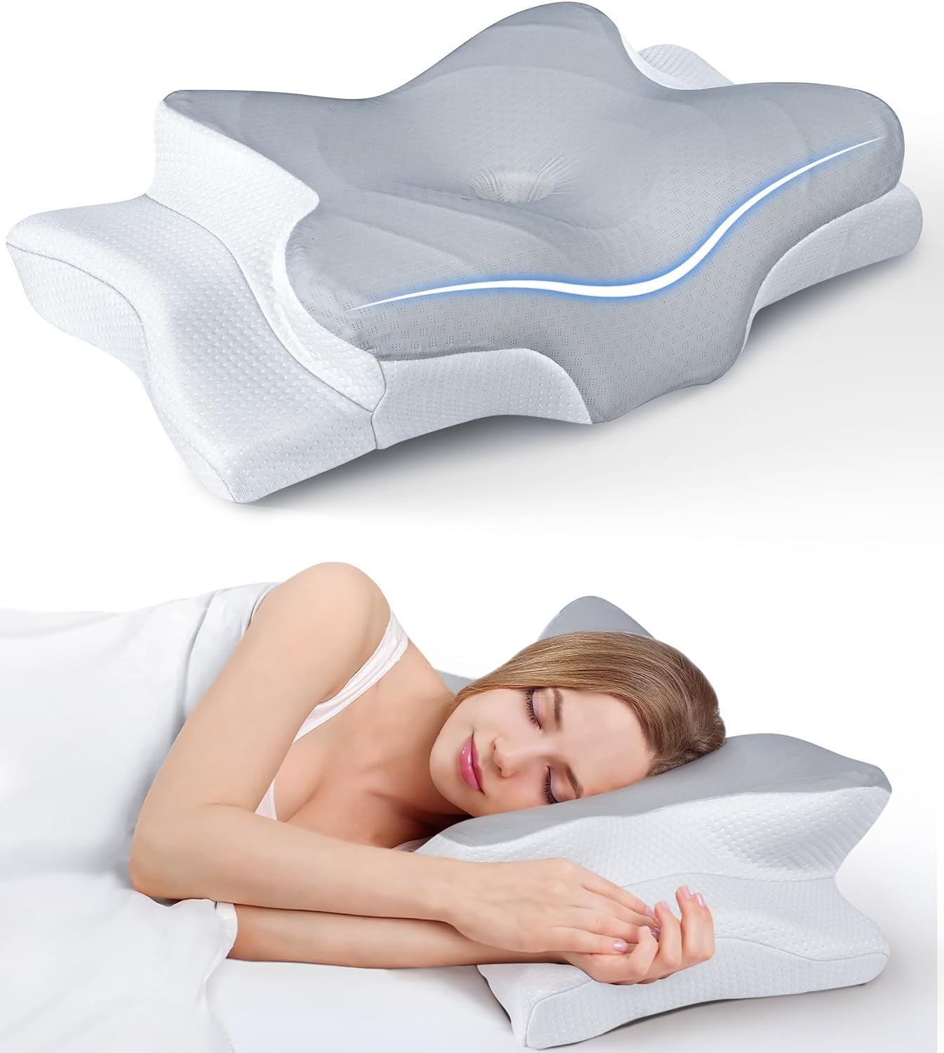 Memory Foam Cervical Pillow - Neck Relief USA | WESERENITY
