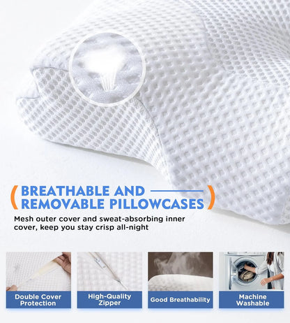Memory Foam Cervical Pillow - Neck Relief USA | WESERENITY